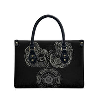 Viking Pride of Yorkshire Leather Bag Black Odin’s Ravens Nordic - Wonder Print Shop