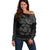 Viking Pride of Yorkshire Off Shoulder Sweater Black Odin’s Ravens Nordic - Wonder Print Shop