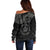 Viking Pride of Yorkshire Off Shoulder Sweater Black Odin’s Ravens Nordic - Wonder Print Shop
