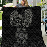 Viking Pride of Yorkshire Quilt Black Odin’s Ravens Nordic - Wonder Print Shop