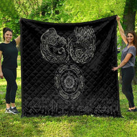 Viking Pride of Yorkshire Quilt Black Odin’s Ravens Nordic - Wonder Print Shop