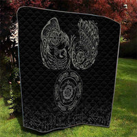 Viking Pride of Yorkshire Quilt Black Odin’s Ravens Nordic - Wonder Print Shop