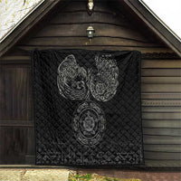 Viking Pride of Yorkshire Quilt Black Odin’s Ravens Nordic - Wonder Print Shop