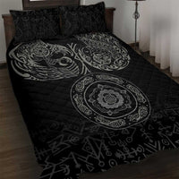 Viking Pride of Yorkshire Quilt Bed Set Black Odin’s Ravens Nordic - Wonder Print Shop