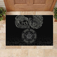 Viking Pride of Yorkshire Rubber Doormat Black Odin’s Ravens Nordic - Wonder Print Shop