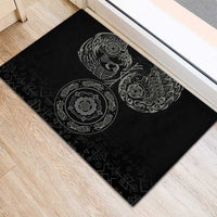 Viking Pride of Yorkshire Rubber Doormat Black Odin’s Ravens Nordic - Wonder Print Shop