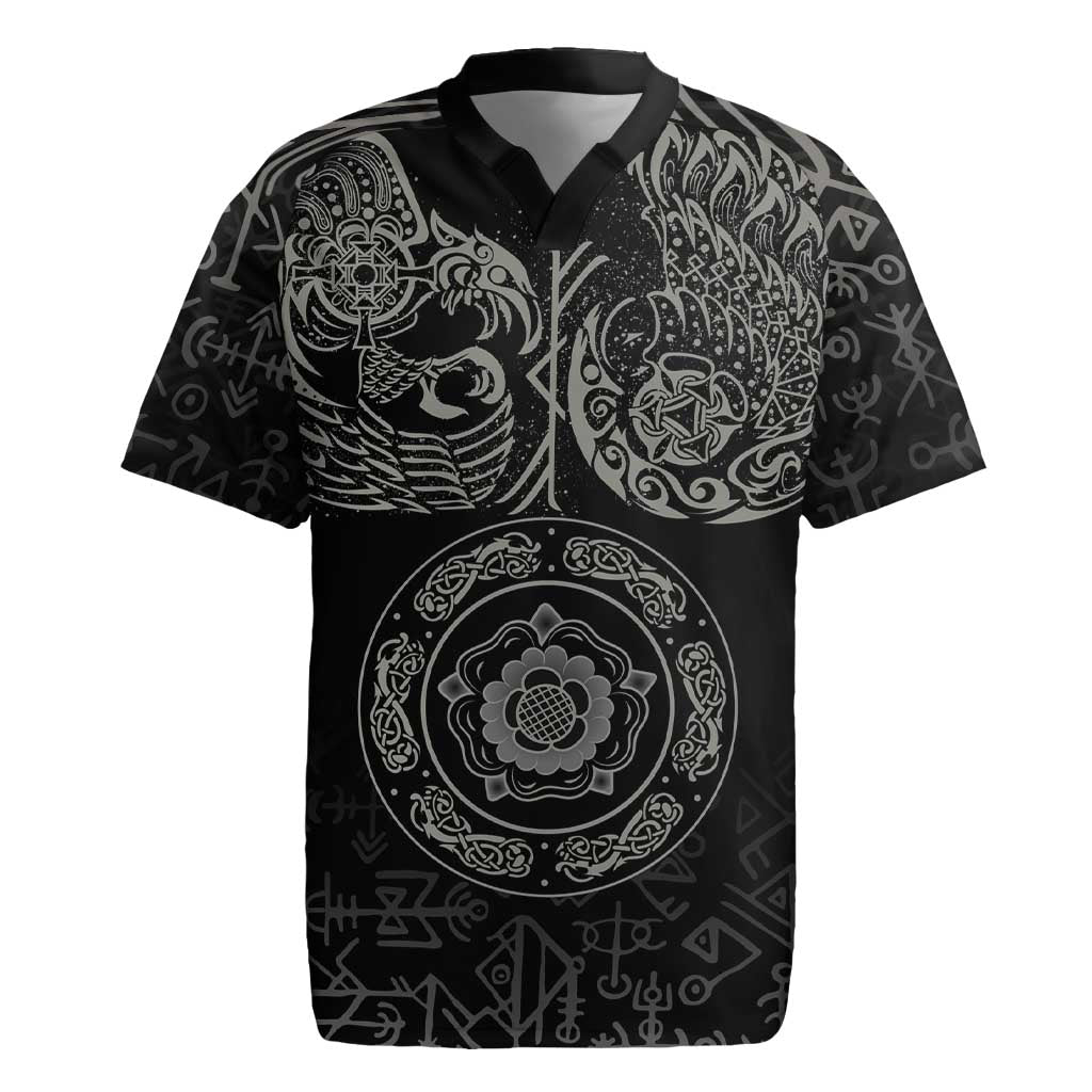 Viking Pride of Yorkshire Rugby Jersey Black Odin’s Ravens Nordic - Wonder Print Shop