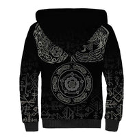 Viking Pride of Yorkshire Sherpa Hoodie Black Odin’s Ravens Nordic - Wonder Print Shop