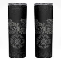 Viking Pride of Yorkshire Skinny Tumbler Black Odin’s Ravens Nordic - Wonder Print Shop