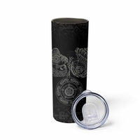 Viking Pride of Yorkshire Skinny Tumbler Black Odin’s Ravens Nordic - Wonder Print Shop