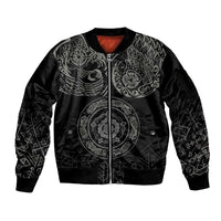 Viking Pride of Yorkshire Sleeve Zip Bomber Jacket Black Odin’s Ravens Nordic - Wonder Print Shop