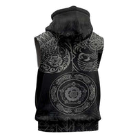 Viking Pride of Yorkshire Sleeveless Hoodie Black Odin’s Ravens Nordic - Wonder Print Shop