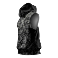 Viking Pride of Yorkshire Sleeveless Hoodie Black Odin’s Ravens Nordic - Wonder Print Shop