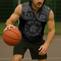 Viking Pride of Yorkshire Sleeveless Zip Hoodie Black Odin’s Ravens Nordic - Wonder Print Shop
