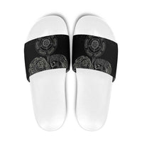 Viking Pride of Yorkshire Slide Sandals Black Odin’s Ravens Nordic - Wonder Print Shop