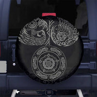 Viking Pride of Yorkshire Spare Tire Cover Black Odin’s Ravens Nordic - Wonder Print Shop