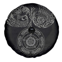 Viking Pride of Yorkshire Spare Tire Cover Black Odin’s Ravens Nordic - Wonder Print Shop