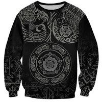 Viking Pride of Yorkshire Sweatshirt Black Odin’s Ravens Nordic - Wonder Print Shop