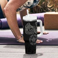 Viking Pride of Yorkshire Tumbler With Handle Black Odin’s Ravens Nordic - Wonder Print Shop