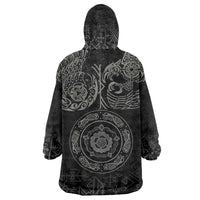 Viking Pride of Yorkshire Wearable Blanket Hoodie Black Odin’s Ravens Nordic - Wonder Print Shop