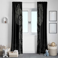 Viking Pride of Yorkshire Window Curtain Black Odin’s Ravens Nordic - Wonder Print Shop