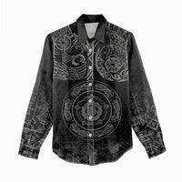 Viking Pride of Yorkshire Women Casual Shirt Black Odin’s Ravens Nordic - Wonder Print Shop