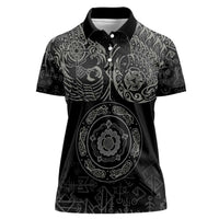 Viking Pride of Yorkshire Women Polo Shirt Black Odin’s Ravens Nordic - Wonder Print Shop