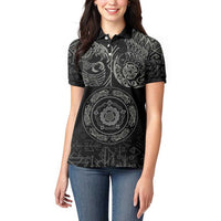 Viking Pride of Yorkshire Women Polo Shirt Black Odin’s Ravens Nordic - Wonder Print Shop