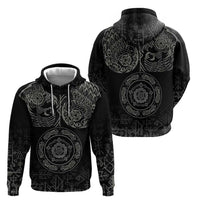 Viking Pride of Yorkshire Zip Hoodie Black Odin’s Ravens Nordic - Wonder Print Shop