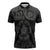 Viking Pride of Yorkshire Zipper Polo Shirt Black Odin’s Ravens Nordic - Wonder Print Shop