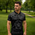 Viking Pride of Yorkshire Zipper Polo Shirt Black Odin’s Ravens Nordic - Wonder Print Shop