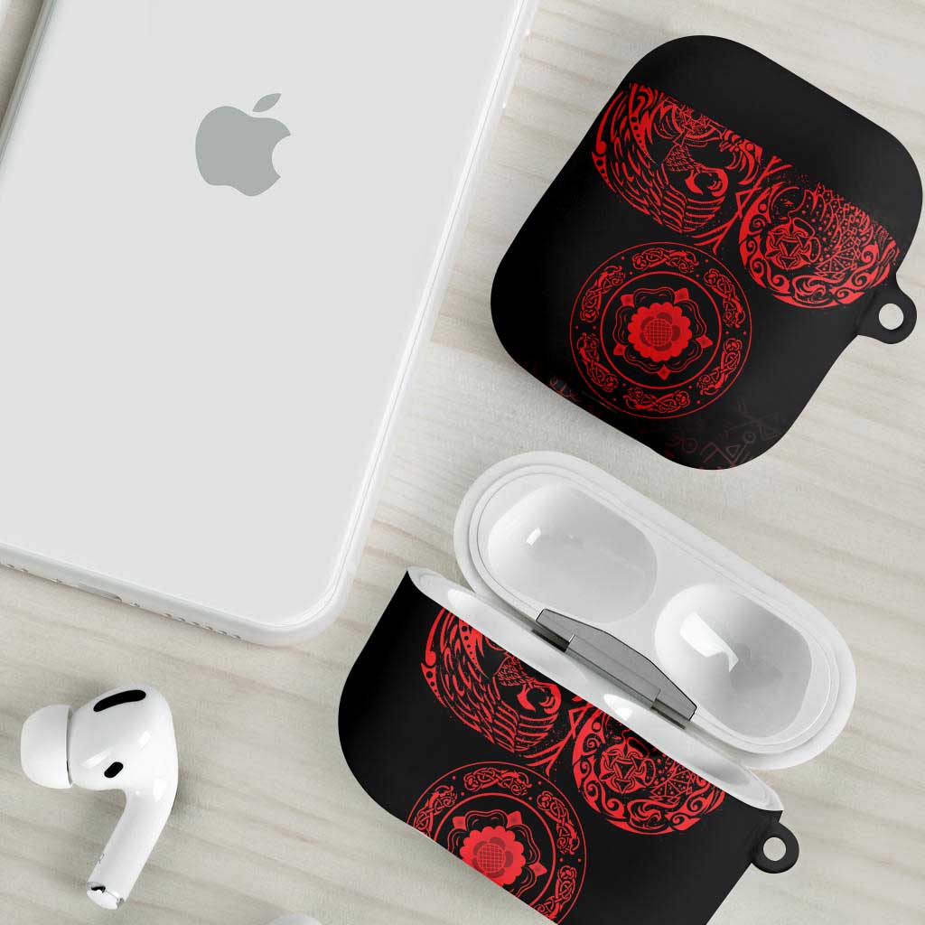 Viking Pride of Yorkshire AirPods Case Red Odin’s Ravens Nordic - Wonder Print Shop