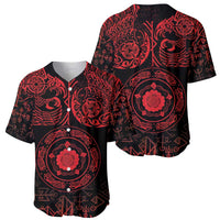Viking Pride of Yorkshire Baseball Jersey Red Odin’s Ravens Nordic - Wonder Print Shop