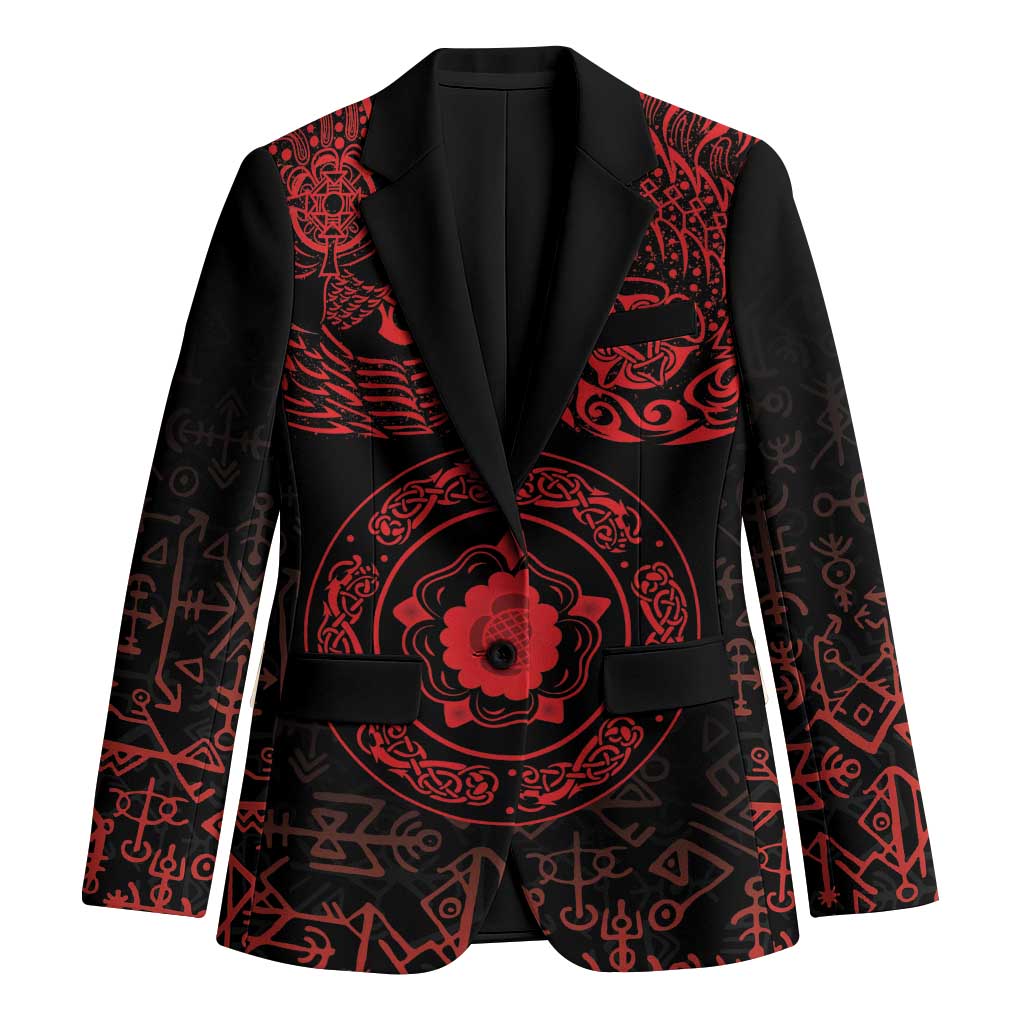 Viking Pride of Yorkshire Blazer Red Odin’s Ravens Nordic - Wonder Print Shop