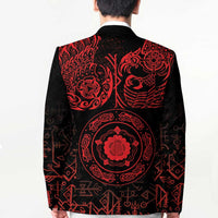 Viking Pride of Yorkshire Blazer Red Odin’s Ravens Nordic - Wonder Print Shop