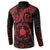 Viking Pride of Yorkshire Button Sweatshirt Red Odin’s Ravens Nordic - Wonder Print Shop