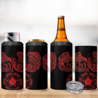 Viking Pride of Yorkshire 4 in 1 Can Cooler Tumbler Red Odin’s Ravens Nordic - Wonder Print Shop