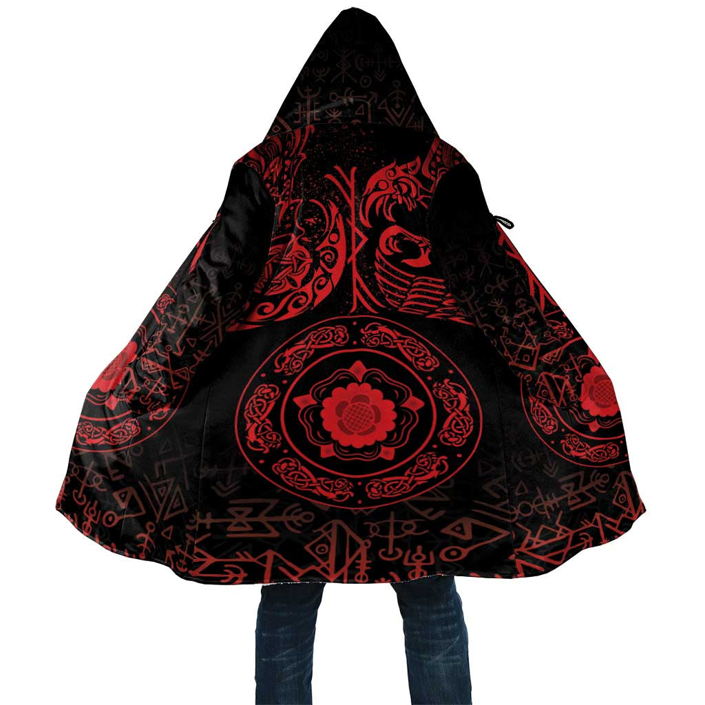 Viking Pride of Yorkshire Cloak Red Odin’s Ravens Nordic - Wonder Print Shop