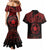 Viking Pride of Yorkshire Couples Matching Mermaid Dress and Hawaiian Shirt Red Odin’s Ravens Nordic - Wonder Print Shop