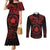 Viking Pride of Yorkshire Couples Matching Mermaid Dress and Long Sleeve Button Shirt Red Odin’s Ravens Nordic - Wonder Print Shop