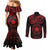 Viking Pride of Yorkshire Couples Matching Mermaid Dress and Long Sleeve Button Shirt Red Odin’s Ravens Nordic - Wonder Print Shop