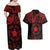 Viking Pride of Yorkshire Couples Matching Off Shoulder Maxi Dress and Hawaiian Shirt Red Odin’s Ravens Nordic - Wonder Print Shop