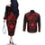 Viking Pride of Yorkshire Couples Matching Off The Shoulder Long Sleeve Dress and Long Sleeve Button Shirt Red Odin’s Ravens Nordic - Wonder Print Shop