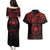 Viking Pride of Yorkshire Couples Matching Puletasi and Hawaiian Shirt Red Odin’s Ravens Nordic - Wonder Print Shop