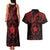 Viking Pride of Yorkshire Couples Matching Tank Maxi Dress and Hawaiian Shirt Red Odin’s Ravens Nordic - Wonder Print Shop