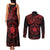 Viking Pride of Yorkshire Couples Matching Tank Maxi Dress and Long Sleeve Button Shirt Red Odin’s Ravens Nordic - Wonder Print Shop