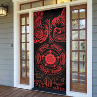 Viking Pride of Yorkshire Door Cover Red Odin’s Ravens Nordic - Wonder Print Shop