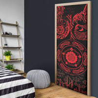 Viking Pride of Yorkshire Door Cover Red Odin’s Ravens Nordic - Wonder Print Shop