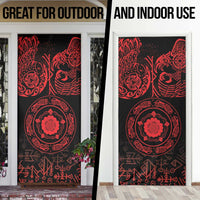 Viking Pride of Yorkshire Door Cover Red Odin’s Ravens Nordic - Wonder Print Shop