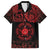 Viking Pride of Yorkshire Family Matching Off The Shoulder Long Sleeve Dress and Hawaiian Shirt Red Odin’s Ravens Nordic - Wonder Print Shop